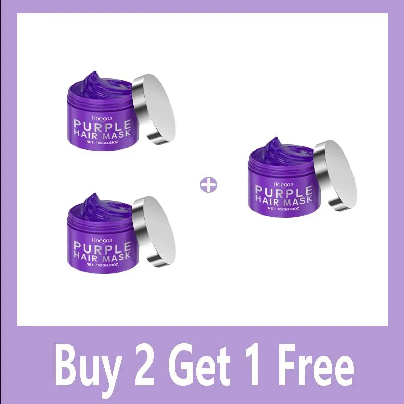 Purple Keratin Hair Mask - Smooth Repair Care for Frizzy Hair