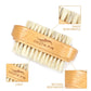 Double-Sided Wooden Nail Cleaning Brush - Manicure Pedicure Scrubber