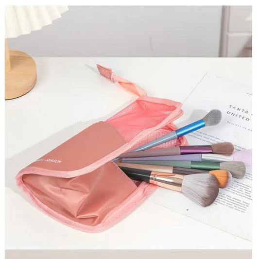 HOMEFISH Clear Zipper Stand Cosmetic Bag - Foldable Travel Organizer