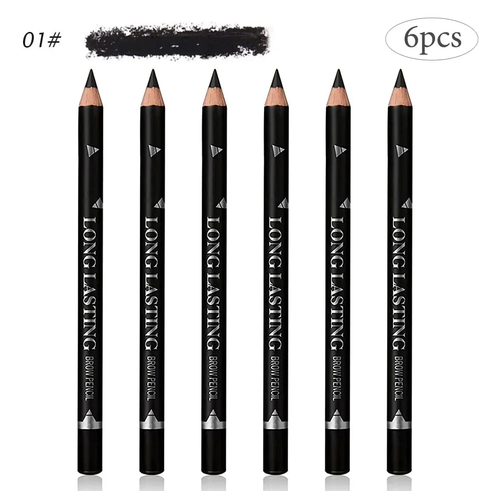 6/12-Piece Waterproof Eyebrow Pencil Set