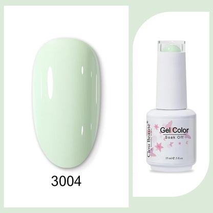 Clou Beaute 15ml Army Green Gel Polish - HEMA and TPO Free