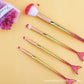 4-Piece Gradient Mermaid Makeup Brush Kit - Face and Eye Set