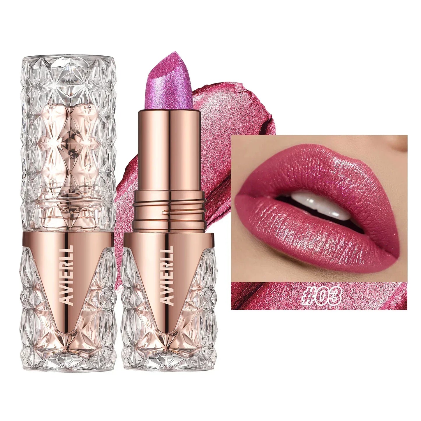 Quicksand Gold Glitter Lipstick - Silky Grapefruit Orange Shine