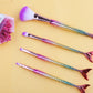 4-Piece Gradient Mermaid Makeup Brush Kit - Face and Eye Set