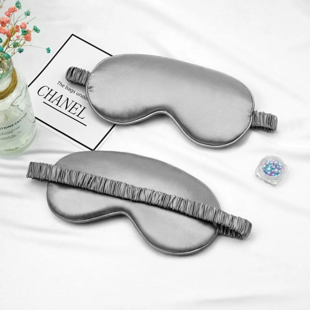 Soft Silk Sleep Mask - 100% Blackout Adjustable Eye Cover