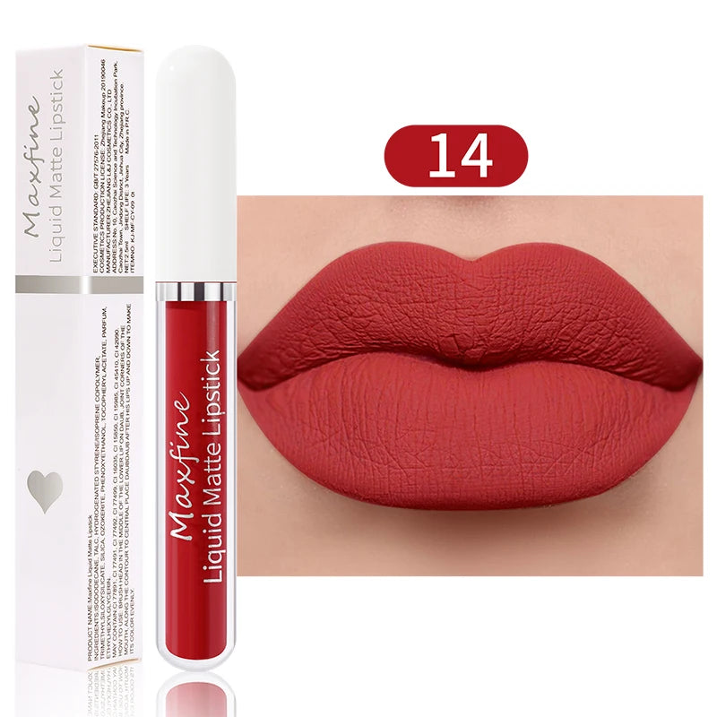 Matte Liquid Lipstick - Waterproof Velvet Lip Glaze