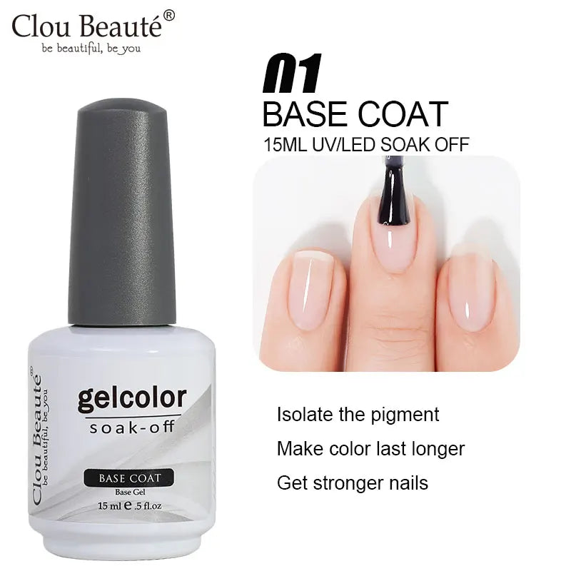 Clou Beaute 15ml Army Green Gel Polish - HEMA and TPO Free