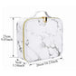Marble Waterproof PU Cosmetic Bag - Makeup and Toiletry Organizer