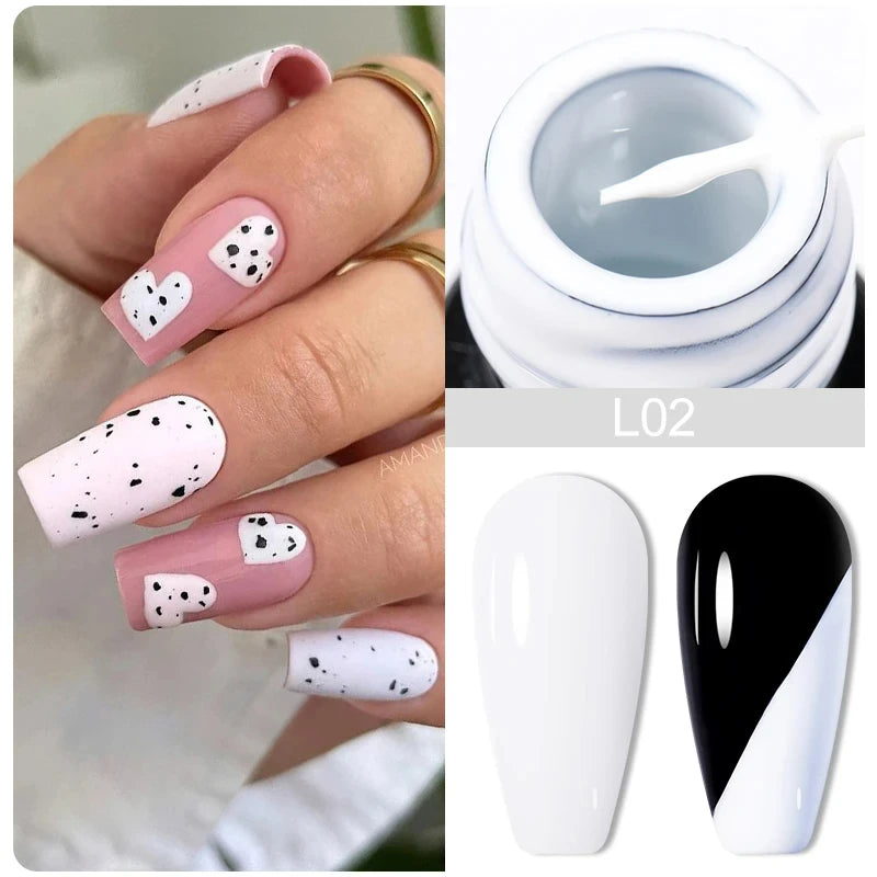 LILYCUTE 5ml Metallic Painting Liner Gel - Gold Silver Nail Art