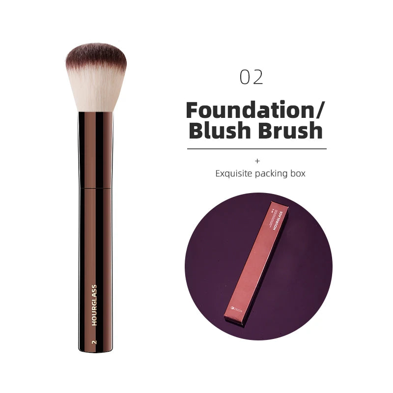 Hourglass-Style Sculpting Makeup Brush - Powder and Eye Tool