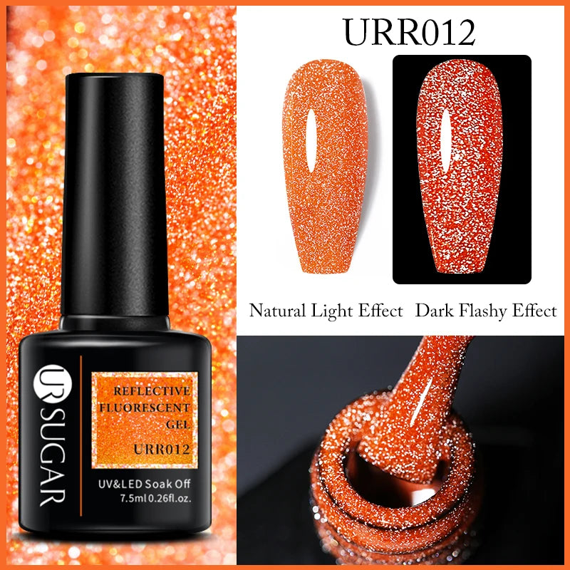 UR SUGAR 7.5ml Reflective Glitter Pink Sequin Gel Polish
