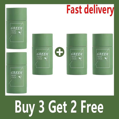 Green Tea Eggplant Solid Mud Mask - Pore Cleansing Stick
