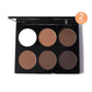 6-Color Highlighter Contour Palette - 3D Bronzer Makeup Kit