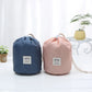 Round Waterproof Travel Makeup Bag - High Capacity Toiletry Organizer