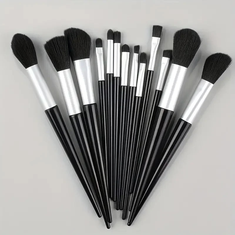 13-Piece Soft Makeup Brush Set - Foundation Blush and Eye Tools