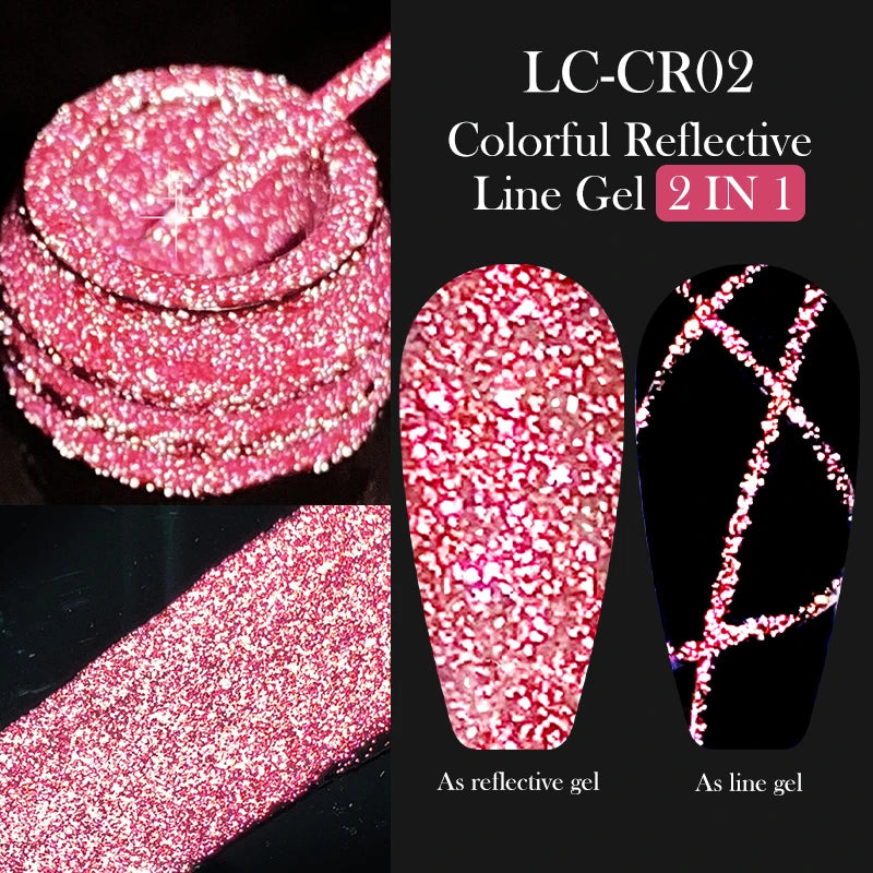 LILYCUTE 5ml Metallic Painting Liner Gel - Gold Silver Nail Art