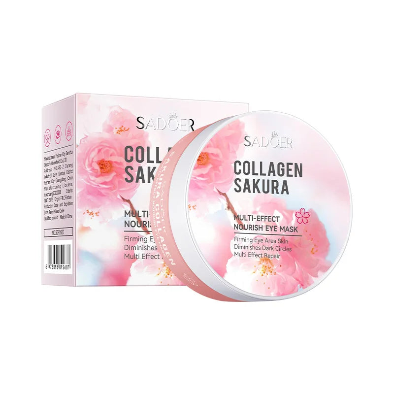 SADOER Sakura Eye Mask - 60-Piece Moisturizing Eye Patch Box