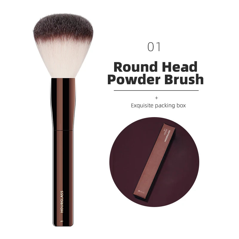 Hourglass-Style Sculpting Makeup Brush - Powder and Eye Tool