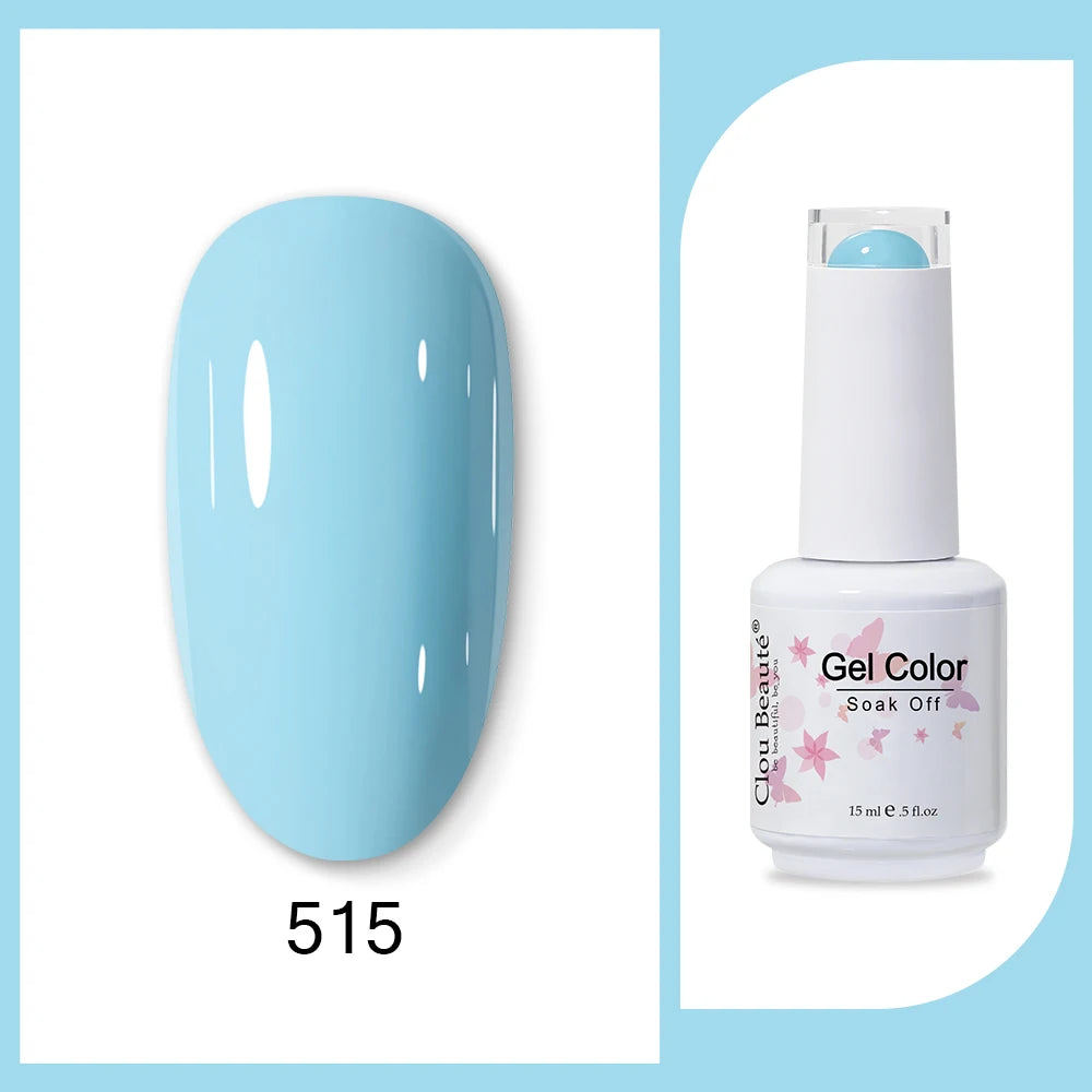 Clou Beaute 15ml Army Green Gel Polish - HEMA and TPO Free