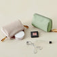 Waterproof Korean Style Cosmetic Pouch - Solid Color Travel Organizer