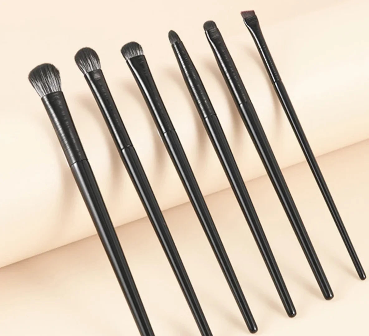 6-Piece Eye Makeup Brush Set - Contour Eyeliner and Brow Tools