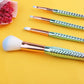 4-Piece Gradient Mermaid Makeup Brush Kit - Face and Eye Set