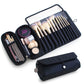 Waterproof Roll-Up Makeup Brush Bag - Travel Cosmetic Tool Organizer