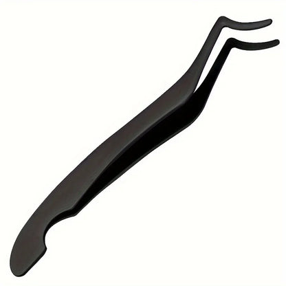 Stainless Steel Seahorse Eyelash Extension Tweezers - Straight & Curved Set