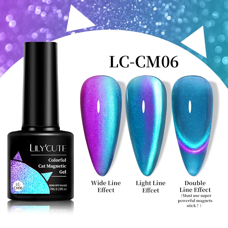 LILYCUTE 7ml 9D Cat Eye Magnetic Gel Polish