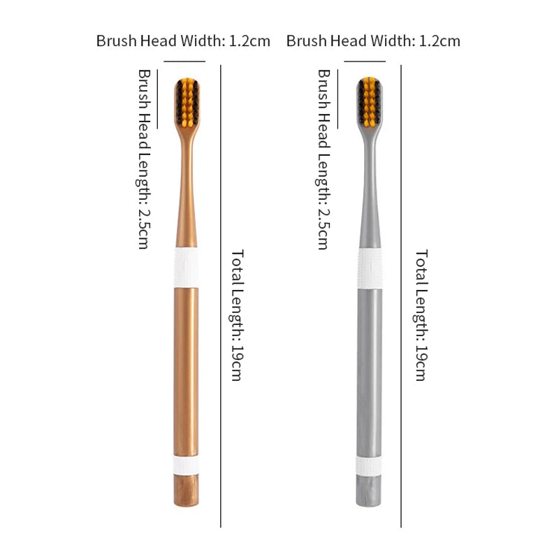 Bamboo Charcoal Toothbrush Set - Ultra-Fine Soft Bristle Family Pack