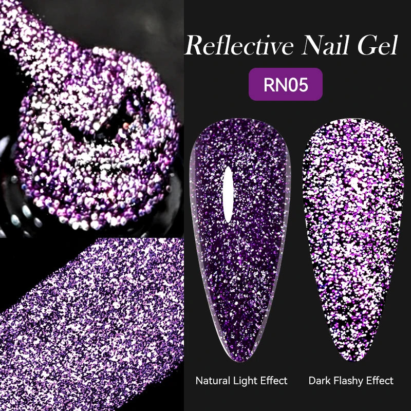 LILYCUTE 5ml Reflective Glitter Liner Gel - Champagne Nail Art