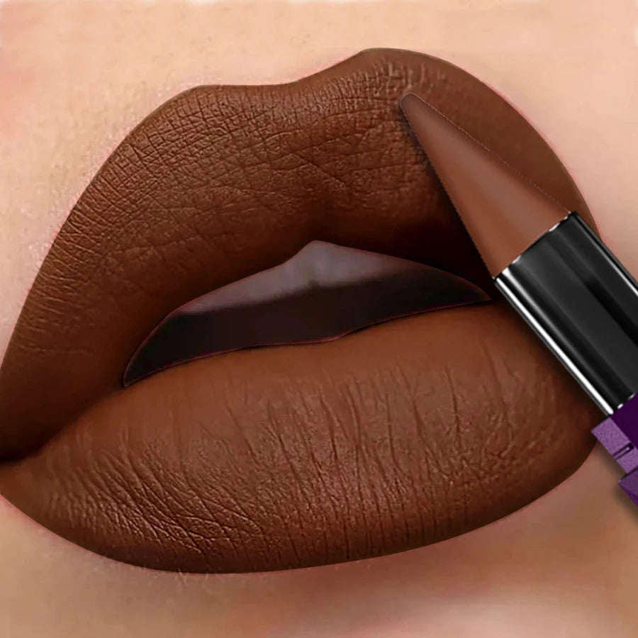 Waterproof Red Matte Lipstick and Lip Liner Pen