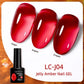 LILYCUTE 7ml Jelly Amber Gel Polish - Dark Bloom Leopard Nail Art