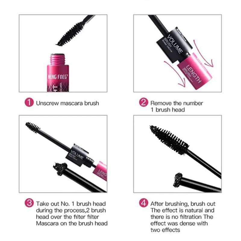 Black Curling Mascara - Long-Lasting Volume Lash Makeup
