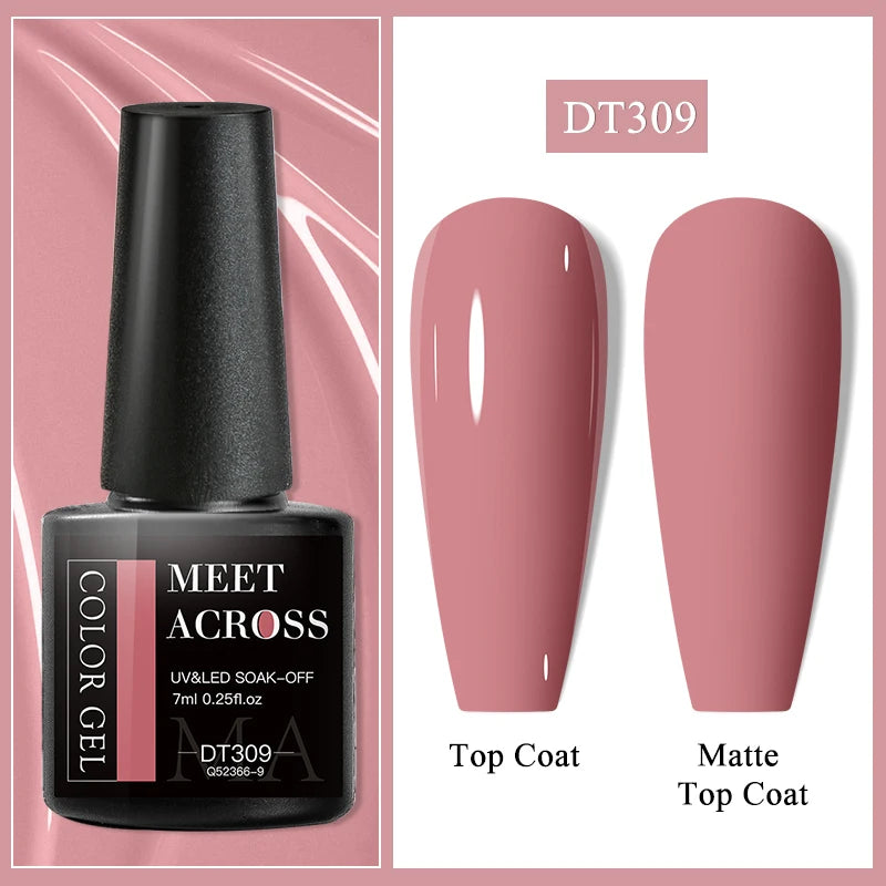 MEET ACROSS 7ml Wine Red French Gel Polish