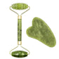 Natural Jade Roller and Gua Sha Set - Face Neck Body Massager