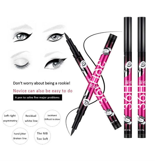 36H Black Liquid Eyeliner Pen - Waterproof Quick-Dry Makeup