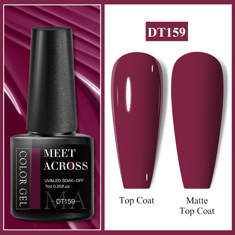 MEET ACROSS 7ml Wine Red French Gel Polish