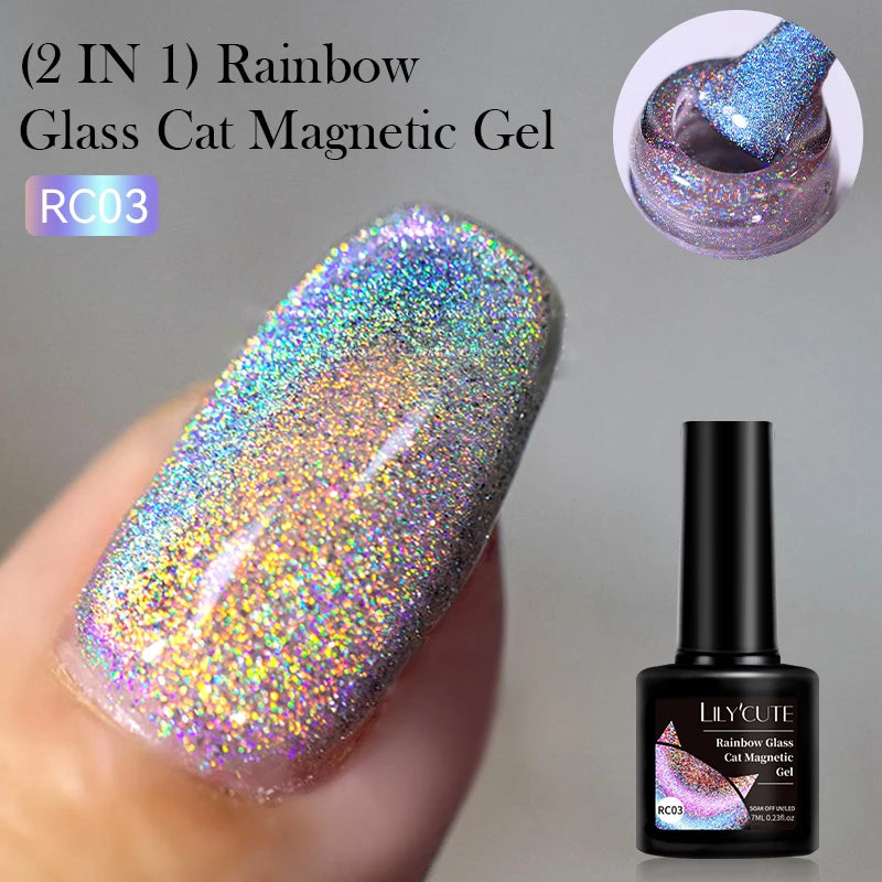 LILYCUTE 5ml Reflective Glitter Liner Gel - Champagne Nail Art