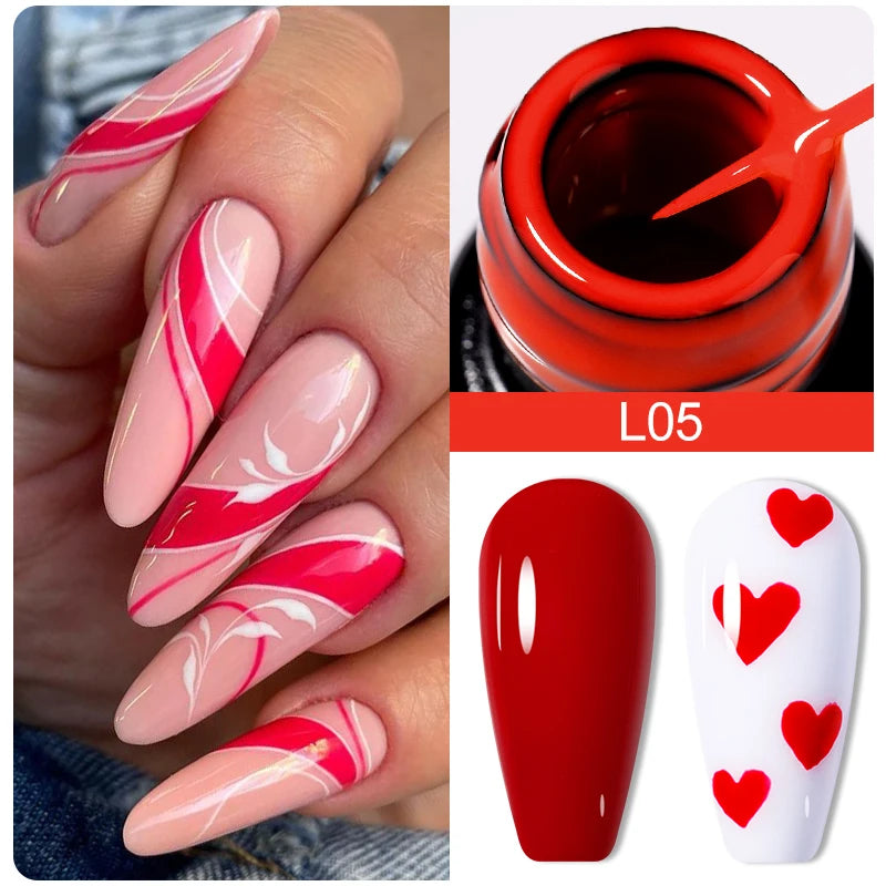 LILYCUTE 5ml Reflective Glitter Liner Gel - Champagne Nail Art