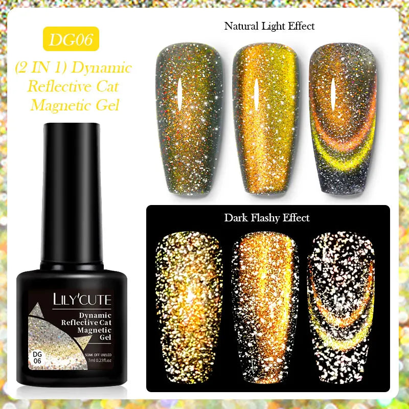 LILYCUTE 7ml 9D Cat Eye Magnetic Gel Polish