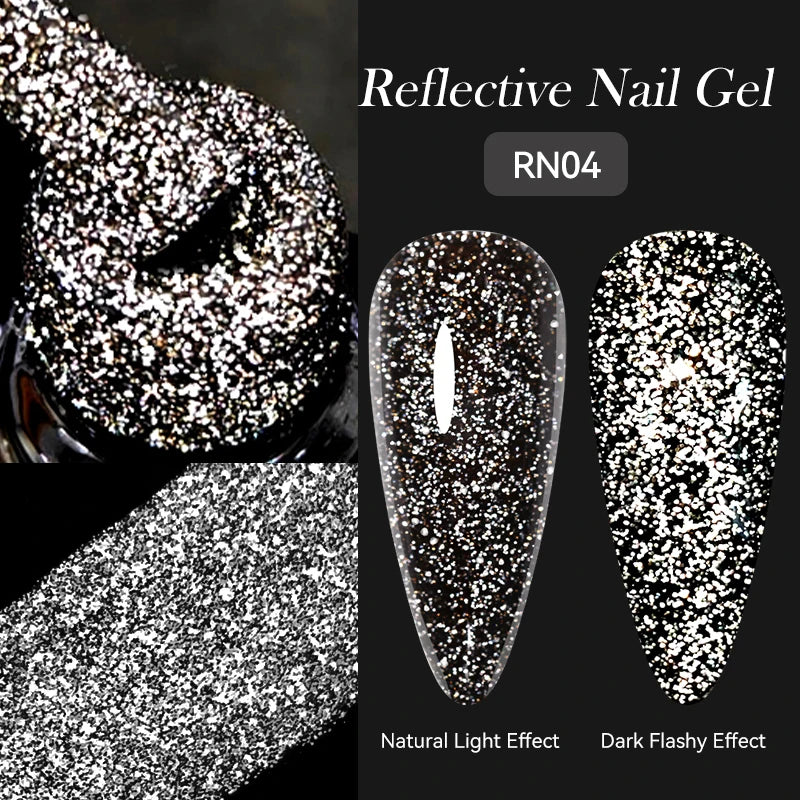 LILYCUTE 5ml Reflective Glitter Liner Gel - Champagne Nail Art