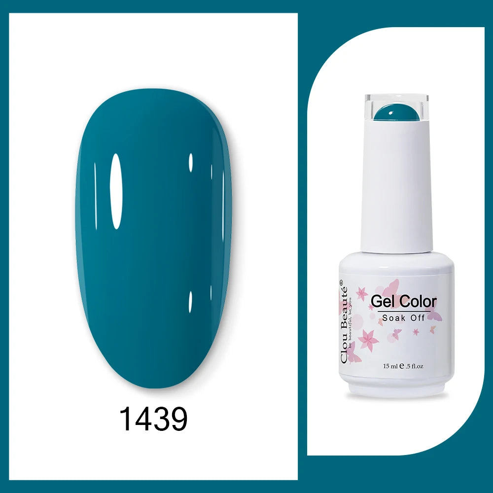 Clou Beaute 15ml Army Green Gel Polish - HEMA and TPO Free