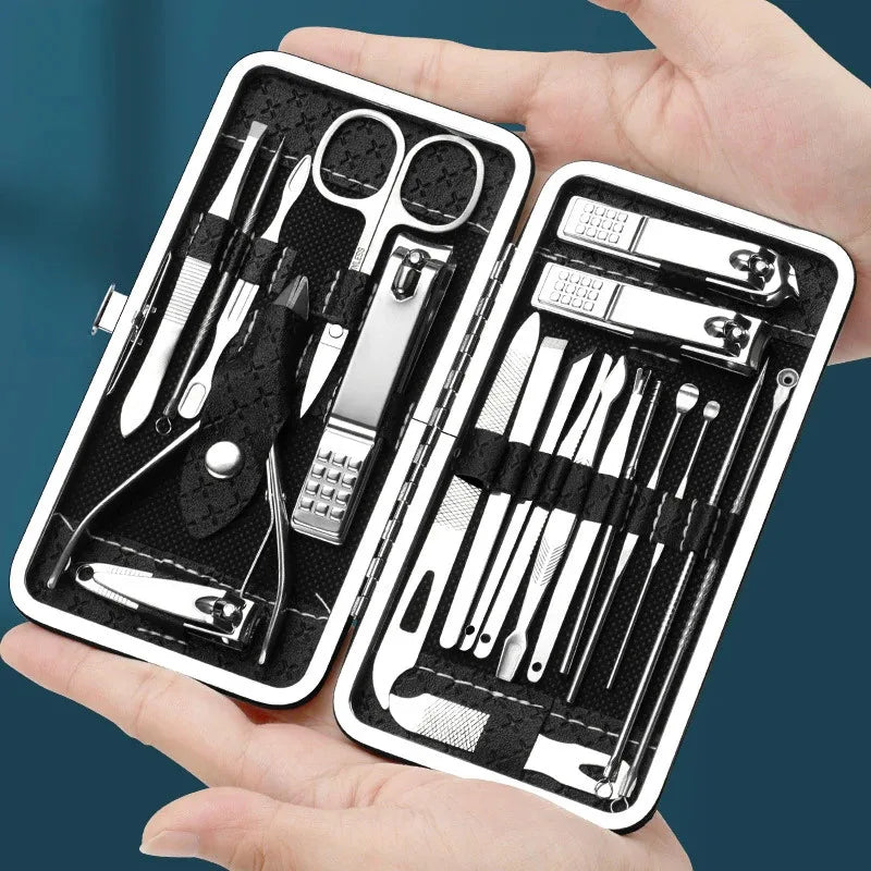 19-Piece Nail Clipper Grooming Set - Manicure Pedicure Tools