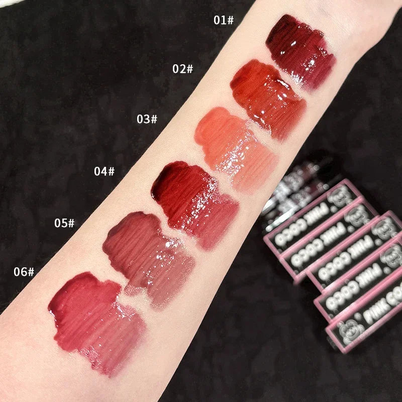 Mirror Glass Dark Red Lip Tint - Non-Stick Liquid Lip Glaze