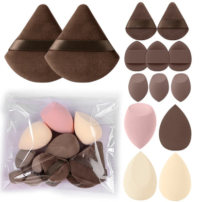 3-20 Piece Makeup Brush Set - Brown Blending Beauty Tools