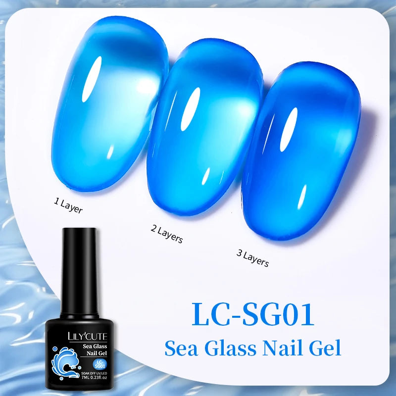 LILYCUTE 7ml Base and No-Wipe Top Coat Gel Polish