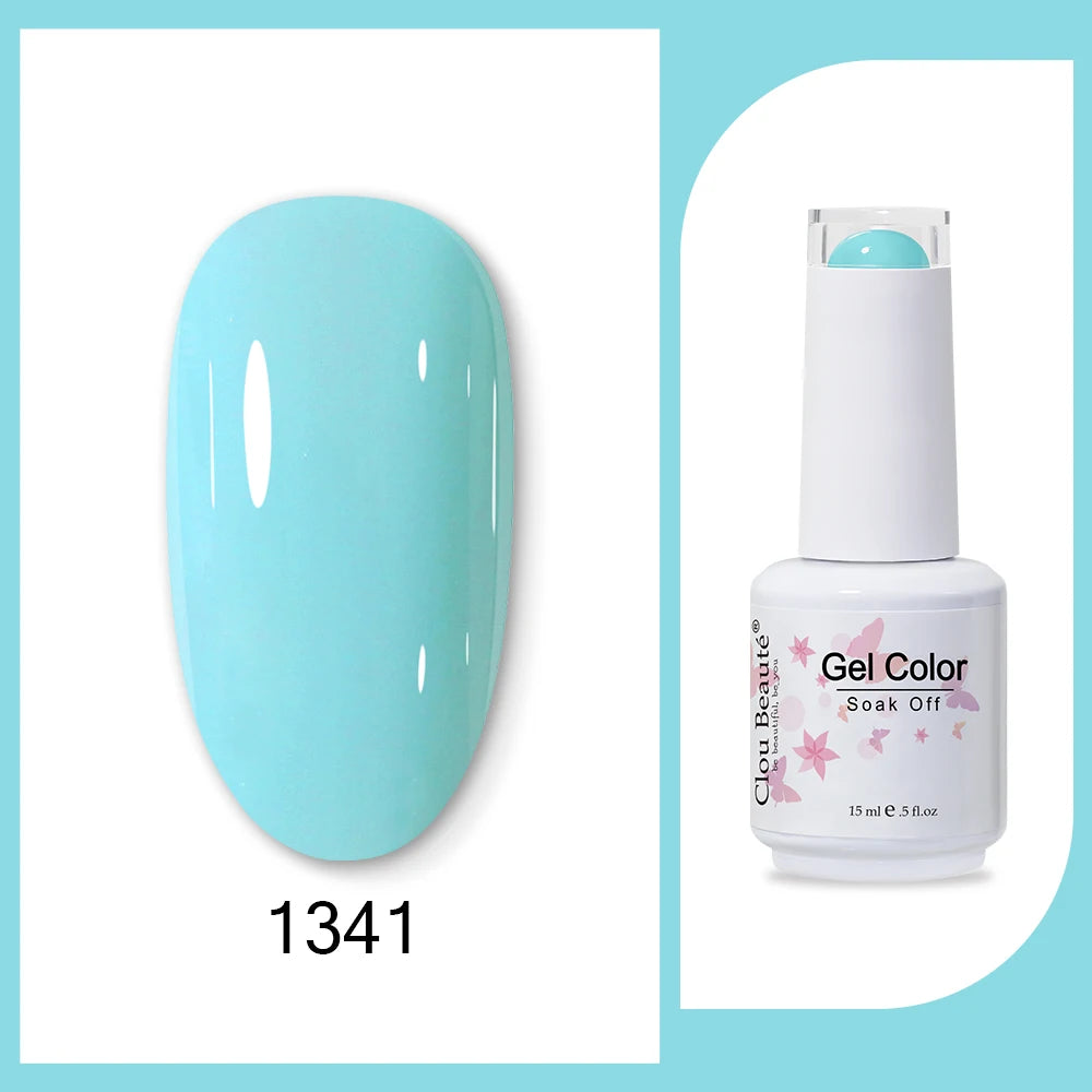 Clou Beaute 15ml Army Green Gel Polish - HEMA and TPO Free