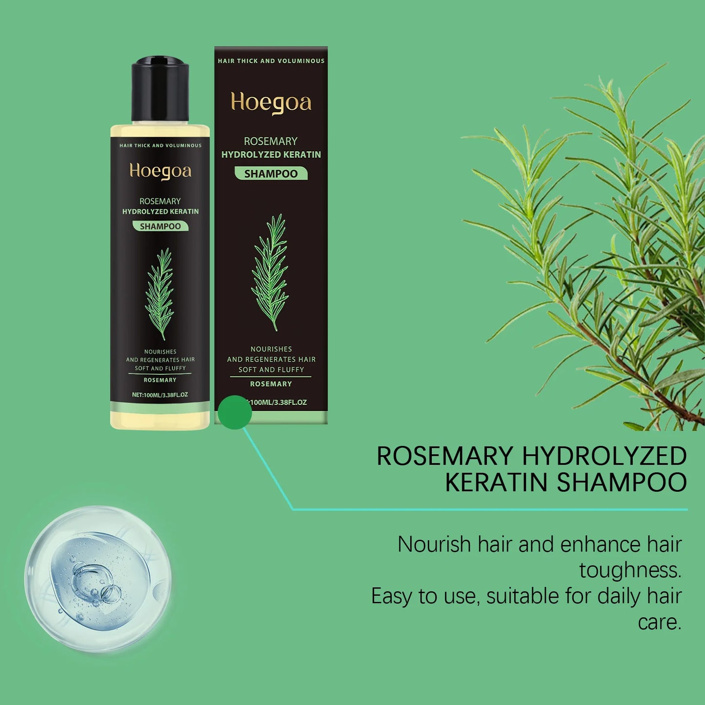 Hoegoa Rosemary Volumizing Shampoo - Oil Control Hair Care