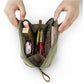 Waterproof Korean Style Cosmetic Pouch - Solid Color Travel Organizer